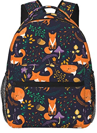Waldfuchs-Rucksack für Jungen, Mädchen, Schüler, Schultasche, Büchertasche, leicht, Laptop-Rucksack, Cartoon-Schultertaschen, lässig, modisch, neu, Freizeit, Tagesrucksack