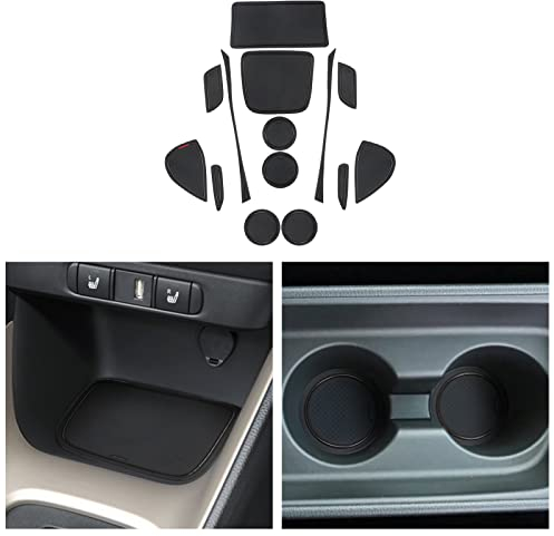 CDEFG Kompatibel mit Toyota Yaris Cross 2021-2023 2024 Gummimatten Mittelkonsole rutschfest Antirutschmatten Anti-Staub Becherhalter Gummi Matte Armlehne Auto Yaris Cross Zubehör (Schwarz)