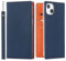 Cavor Phone Case Compatible for iPhone 14 Plus,Genuine Leather Flip Wallet Case,[3 Card Holders][Magnetic Closure][RFID-Blocking][Lanyard],Protective Case Cover for iPhone 14 Plus - Dark Blue
