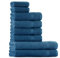 Tuiste Handtücher Set Petrol Blau |%100 Baumwolle Handtuch Set 8 Teilig | 2X Badetücher (70x140), 4X Handtücher (50x90), 2X Gästetücher (30x50) | Weich und Saugstark | Farbe : Petrol Blau
