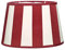 B-Ware Lampenschirm gestreift Tischlampenschirm E27 Lampenschirm oval mit Streifen gestreifter Schirm rund (oval 20 cm breit, Weinrot-Creme)