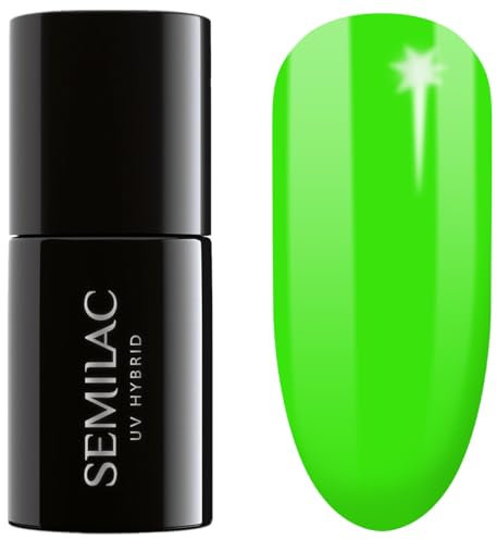 Semilac UV Nagellack Hybrid 447 Loco Lime 7ml Kollektion Neonz
