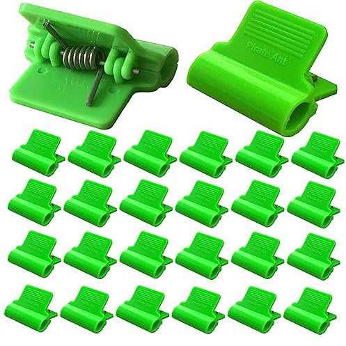 Greenhouse Clamps for 8mm-11mm Greenhouse Hoops, Garden Support Frame,Grow Tunnel,Plant Support Garden Stakes.for Fixing Plant Cover,Greenhouse Plastic Sheeting,Film Row Cover,Garden net.(30pcs)