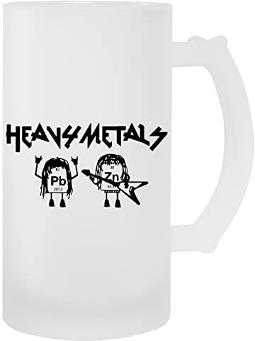Hopestly Heavy Metal Elements Music Ella Lopez Transparent Becher Bier Herren Damen Mug Beer