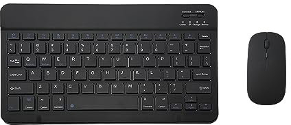 ROSEBEAR Wireless Keyboard and Mouse Set, 2.4G Bluetooth Keyboard and Mouse Combo Set, Rechargeable Portable Keyboard Mouse for Apple iPad iPhone Samsung Tablet Phone Smartphone iOS