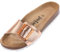 Palado Pantoletten Damen Malta EGS Metallic - bequeme Sandalen Made in Spain - Hausschuhe mit dämpfendem Kork-Fußbett - modische Sommerschuhe Rose/Gold UK6 - EU39