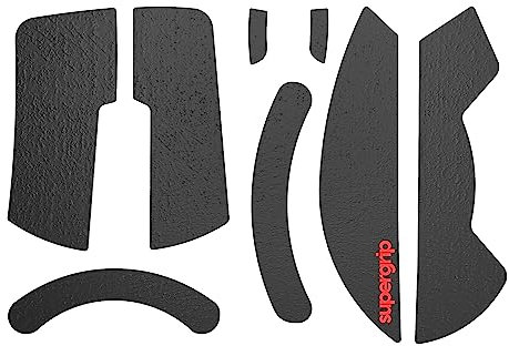 SUPERGRIP Griptape set for Razer Deathadder V3 Pro Sweat Absorbing High Performance Anti Slip 3M adhesive no residue Mouse Grip tape Ultra-thin 0.5mm (0.02in)