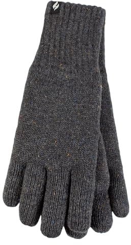 HEAT HOLDERS SOCKSHOP Herren Handschuhe - 'Ashton' Geflecktes Garn Atmungsaktiv Thermal Handschuhe Winter Warm 1 Paar Denim S/M
