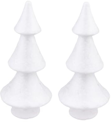 NUOBESTY 2st Blumenarrangement Schaum Weihnachtsbaum Modelle Christbaumschmuck Dekoration Künstlicher Baum Zapfen Baum DIY Handwerk Geschenk Weiß Jesus Schimmel Kind