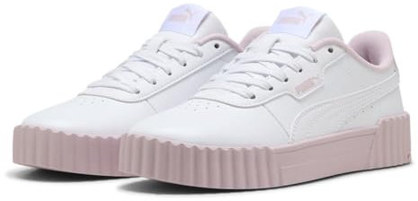PUMA Carina 3.0 Cutie JR, Scarpe da Ginnastica, White-Rose Mauve, 37.5 EU