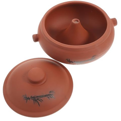 Mikinona Batterie De Cuisine En Céramique Marmite À Ragoût Compatible Induction Marmite À Soupe 900 Ml Marmite À Vapeur En Céramique Rétention Efficace De La Chaleur