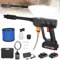 Cordless Pressure Washer, 24V Portable Lightweight Pressure Washer, Jet Washer Kit with 3 Nozzles & 2 * 1500mAh Batteries, for Cars Fences Floor Cleaning Garden Watering(Black 725PSI)