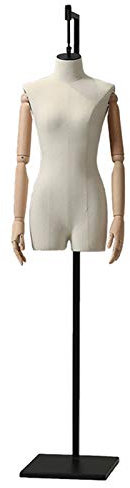 Schaufensterpuppe, Schaufensterpuppenkörper, Fiberglas, Damen-/Herren-Schneiderpuppe, Schneiderbüste für den Einzelhandel mit Kleidung, 2 Farben, Schwarz, Damen, A (Weiß, Damen)