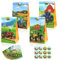 Papiertüten Set, 12 Stück Traktor Papiertüten mit 12 Aufklebern, Bunt Geschenktüten zum Befüllen, Süßigkeiten, Snacks, Papiertüten Klein, Mitgebsel Tüten für Kindergeburtstag, Bauernhof Party