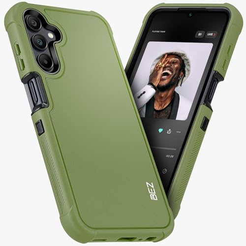 BEZ Coque Antichoc pour Samsung A25 5G, Robuste, de Qualité Militaire, Anti-Poussière, Antidérapante, Durable, Coque de Protection pour Samsung Galaxy A25 5G, Vert foncé