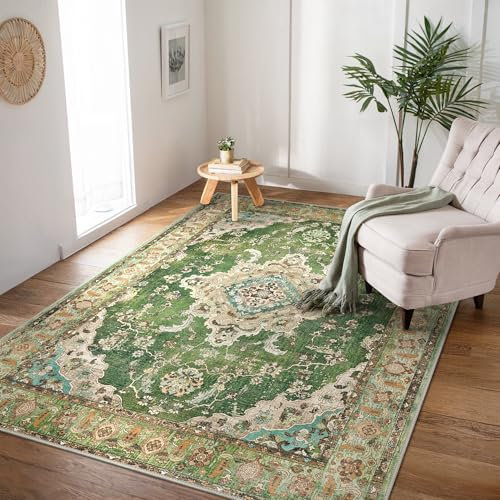 BEIMO Tapis Boho Lavable 80x150 cm, Tapis Vintage Antidérapant, Tapis Durable et Non-Fussel, Idéal pour Couloir, Entrée, Salon, Chambre