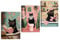ZQQART 3 Pcs Cat Bathroom Canvas Wall Art Black Cat Sitting on Toilet Reading Picture Prints Animals Green Plants Painting Washroom Wall Decor Framed(Black,30x40cmx3 Pieces)