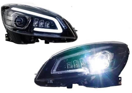 CBXPXVXP Autoscheinwerfer kompatibel for Benz W204 2007–2011 DRL H7 Bi-Xenon-Birnen Nebelscheinwerfer Werkzeuge 2 Stück C200 C300 Autozubehör