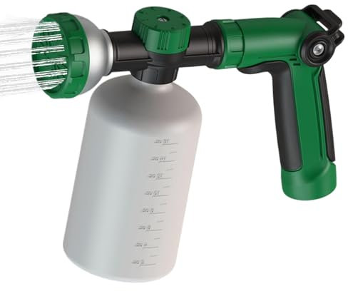 Garden Hose Sprayer - High Pressure Nozzle, Adjustable Spray Head, Ergonomic Handle | Attachment of the High Tool, Multipattern Hose Nozzle for Watering Lawn Pile