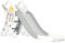 AIYAPLAY Scivolo per Bimbi 18-36 Mesi a Tema Spaziale con Scale Antiscivolo, Scivolo da Interno in PE e PP, 157x46.5x80 cm, Grigio e Bianco