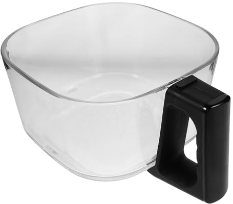 COLLBATH Air Fryer Part - Glass 4.5L Air Fryer Square Drawer Accessory - Oil Frying Pan Replacement Pot Insert For Kitchen Supplies Gathering Easy Cooking Upgrade