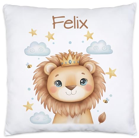 Kiddle-Design Einhorn Kissen Kinder Personalisiert mit Name - Kuschelkissen Geschenk mit Einhorn-Motiv als Geschenkidee für Jungs & Mädchen