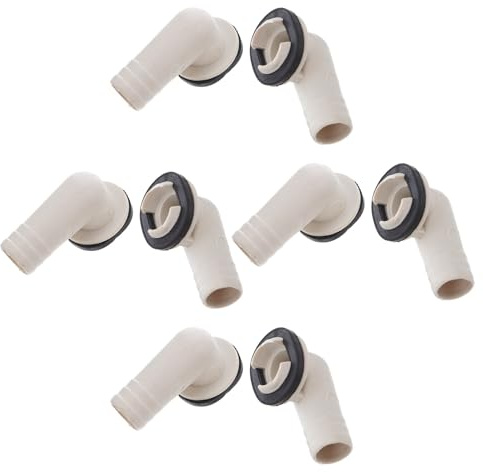 DOITOOL 8pièces Tuyau Évacuation pour Climatiseur Adaptateur Coudé Étanche Raccord pour Unité Extérieure de Mini-split Fenêtre Lot