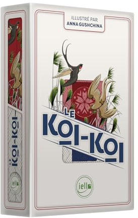 IELLO – Traditionelle Karten: Koi-Koi | Japanisches Kartenspiel | Elegante Illustrationen | Premium-Box | Regeln enthalten | 2 Spieler