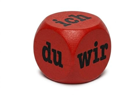 Ich Du Wir Holzwürfel Rot 30 mm – Kommunikations- und Lesewürfel aus Holz- 1 Stück -4132