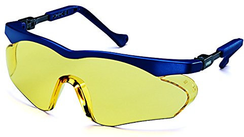 Uvex Arbeitsschutzbrille/Bügelbrille 9197 skyper sx2, blau, Scheibenfarbe: Amber, Schutz: 2-1,2