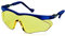 Uvex Arbeitsschutzbrille/Bügelbrille 9197 skyper sx2, blau, Scheibenfarbe: Amber, Schutz: 2-1,2