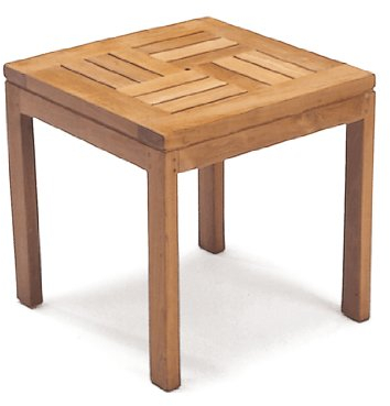 Sonnenpartner Gartentisch, quadratisch, aus Teakholz, Höhe 45 cm