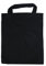 40 Baumwolltasche Mini schwarz 22x26 kurzer Henkel