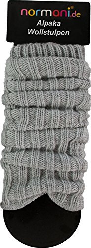 normani 2 Paar Super Warme Alpaka Beinstulpen Legwarmer Farbe Grau