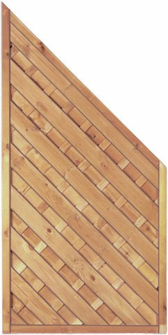 Lamellenzaun Berlin B90 x H180/90 cm.