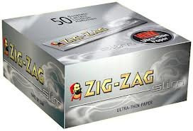 zig zag silver king size slim rolling papers 50 booklets by makbros