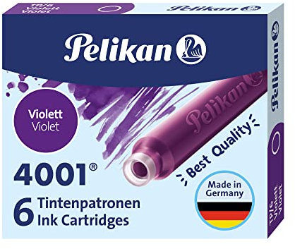 Pelikan Encre 4001 Boîte de 10 Etuis de 6 Cartouche d'encre TP/6 Violet