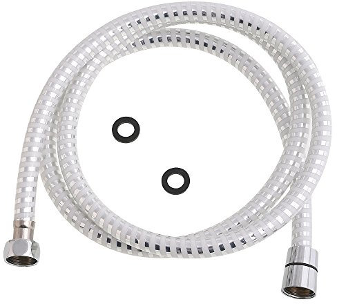 Oryx 4040294 Flexo Ducha PVC Blanco/Plata 2,00 metros