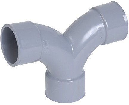 NICOLL COV50156 Coude Femelle Double parallèle à 87°30-PVC Gris-Ø 100 mm-OT88