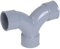 NICOLL COV50156 Coude Femelle Double parallèle à 87°30-PVC Gris-Ø 100 mm-OT88