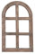 Deko-Fensterrahmen Holz- Rahmen Fenster-Attrappe Holz Natur Vintage Optik Oben halbrund
