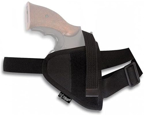 Outletdel ocio Funda sobaquera Universal para Pistolas y Revolver de 2-4 Pulgadas. Negro, Ambidiestra