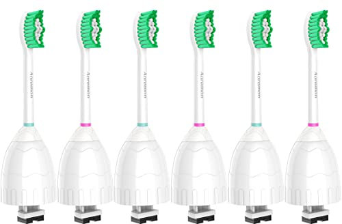 Aoremon Ersatz-Zahnbürstenköpfe für Philips Sonicare E-Series Essence HX7022/66 und andere elektrische Zahnbürsten-Modelle, zum Aufschrauben, 6 Stück