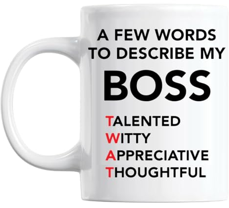 Funny Mug Office Mugs Secret Santa Gift Rude A Few Words to Describe My Boss