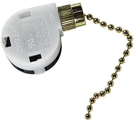 HQRP 3-Speed Ceiling Fan Switch, 4-Wire, Function L-1-2-3, L-2-3, L-1-3, L-1-2 + HQRP Coaster