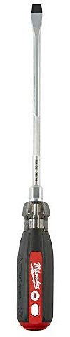 Milwaukee 48-22-2824 8-inch Cushion Grip Screwdriver - 3/8-In Slotted