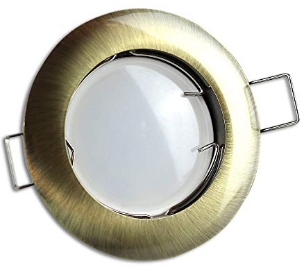 LED Einbaustrahler rund - gold 5 Watt neutralweiß GU10 230V - Einbau-Leuchte Ø60-65mm Bohrloch Spot Decken-Strahler Deckeneinbaustrahler Deckenspot Einbauspot