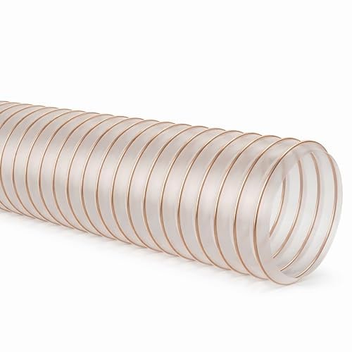 AWM PU Absaugschlauch 0,4 mm | Spiralschlauch antistatisch, schwer entflammbar | Späneschlauch Holz Absauganlage flexibel, abriebfest | Made in Germany | Meterware | 35 mm