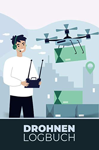Drohnen Logbuch: Flugbuch für Drohnen Piloten zur Dokumentation von Drohnen Flügen | A5 Notizbuch mit Vordruck zum Ausfüllen auf 109 Seiten.