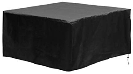 WWYL Abdeckplane Pool?Quadratische Whirlpoolabdeckung Spa-Abdeckung, Robuste 210D Oxford-Stoff Rechteckige Winddichte Und UV-beständige Gartenbadewannenabdeckung (200x200x85cm,Schwarz)